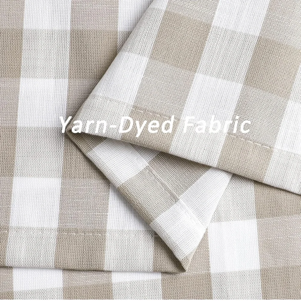 Linen White Buffalo Plaid Valance Linen Sheer Cafe Curtain Buffalo Check 15x55